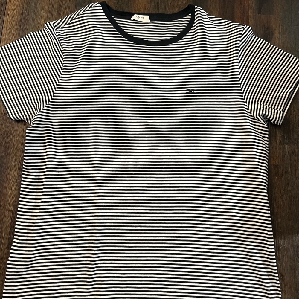 CELINE T SHIRT SIZE 2XL BLACK N WHITE